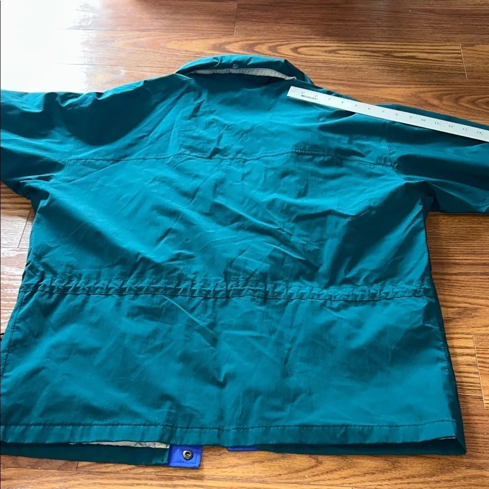 Vintage Y2K LL Bean North Col Hooded Jacket Mens XL Gore Tex Green and Blue